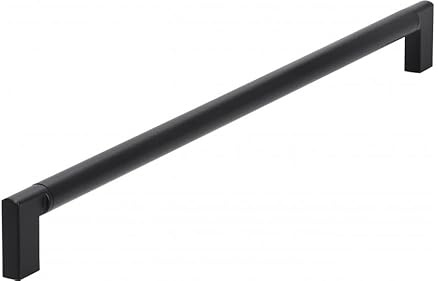 SIRO Möbelgriff Ebersberg, Modern, Aluminium - Druckguss schwarz matt pulverbeschichtet schwarz matt pulverbeschichtet, 334 mm x 32 mm x 12 mm, LA 320 mm, 2565-334PB12PB12