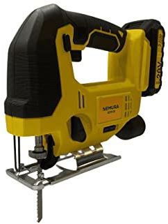 Nemura Scie Sauteuse Electrique Sans Fil - Changement Rapide de Lames - 4 Réglages Orbitaux - Livrée avec 1 Lame à Bois, 1 Clé Hexagonale, 1 Batterie 2Ah et 1 Chargeur 21,5V-0,5A - Marque Française