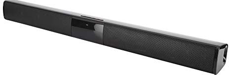 BS 28B Barre de Son Bluetooth Stéréo sans Fil, avec Batterie, Radio FM, Carte Mémoire, pour TV, PC, Jeux Vidéo et Projecteurs