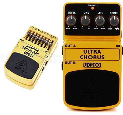 Behringer EQ700 Ultimativer 7-Band-Grafik-Equalizer & UC200 Ultimatives Stereo-Chorus-Effektpedal