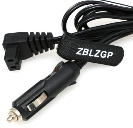 ZBLZGP 12V Cigarette Lighter to B Tail Plug, Special Power Cord for Car and Home, Dual Use, Mini Refrigerator, Power Cord, Extension Cord (Right Angle, 1.5M/12V)