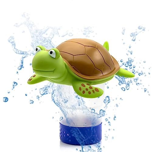Vesone Schwimmender Chlorspender, Schildkröten Chlorschwimmer für 1'' und 3 Zoll Chlortabletten, Verstellbarer Chlortabletten Schwimmer für Innen- und Außenschwimmbecken, Spa-Pool