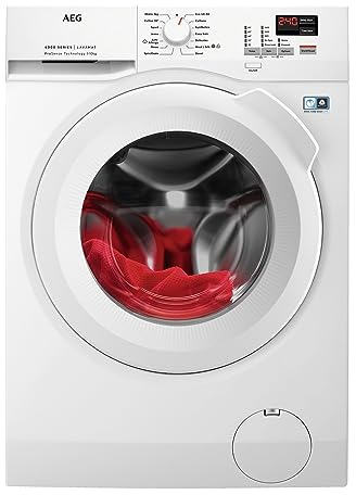 AEG 6000 Series Washing Machine 10kg L6FBK141B, 1400rpm, Reduce Time, Water and Energy by 30% with ProSense Technology, Steam Anti Allergy Programme, Energy Class A