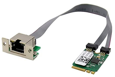 HUTSRAI Carte RéSeau Ethernet M.2 A + E Key 2.5G Carte RéSeau de ContrôLe Industriel RTL8125B Adaptateur RéSeau PCI Express