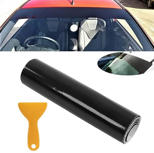 Car Windscreen Sunstrip, Car Sun Strip Black Car Windshield Sticker Universal Pvc Sun Strip Car Windscreen Sun Visor Strip, Front Window Sun Strip Gloss Sunstrip Cars Windscreens
