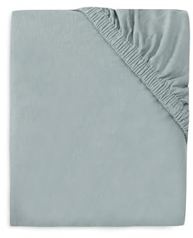 Jollein Sábana Bajera Ajustable de Punto, para cunas, Verde mar, 40/50 x 80/90 cm, 100% algodón, Certificado Öko-Tex