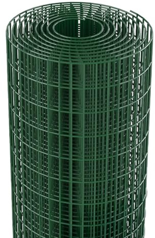 Rete Metallica Per Recinzioni Rotolo 25 M Zincata Plastificata Elettrosaldata Rigida Per Spazi Esterni Giardino Orto Piante (175 Cm)