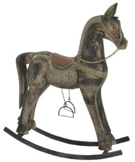 Home ESPRIT Dekofigur Braun Schwarz Grau Natur Pferd 52 x 15 x 63 cm 50 x 15 x 63 cm