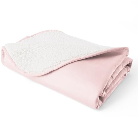 Bigbeer Katzendecke, wasserdichte Hundedecken für kleine Hunde, waschbar, Sherpa-Überwurfschutz für Bett, Couch, Sofa, Möbel, wendbar (76,2 x 101,6 cm, M, Rosa)