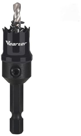 Vearter 14mm Bi-Metal Hole Saw 1/4 Inch Hex Shank, M42 Bimetal Hole Saw, Thin Wall Cobalt Drill Hole Cutter with Arbors for Wood, Sheet Metal, Copper, Plaster, PVC, Steel Plate, Drywall