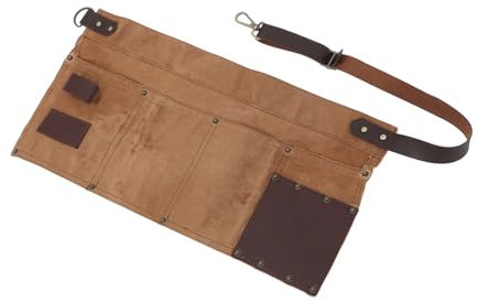 Angoily Tool Waist Apron Canvas Gardening Belt Multiple Pockets for Woodworking Carpenters Adjustable Utility Apron for Outdoor Work