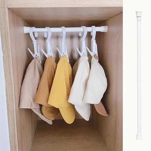 Bastone Armadio Appendiabiti Mini Rack Rimovibile per Armadietti Organizer, Asta Porta Abiti Espandibile per Riporre Gli Armadi, Barra di Supporto Estensibile per Armadietti per Dormitorio(25-43.5cm (