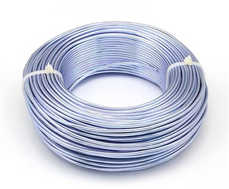 JHSDHYD Aludraht 500 g 0,8/1/1,2/1,5/2/3/2,5/3,5/4 mm Aluminiumdraht, biegsamer Schmuckdraht, Zubehör for die Schmuckherstellung, DIY-Halsketten, Armbänder, Basteln(Lilac,4mm 16m)