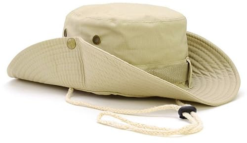 NLAND Utomhus solhatt boonie hatt unisex vikbar sommar anti-UV skydd fiskarhatt brett brätte solskydd hatt, Beige färg, One size