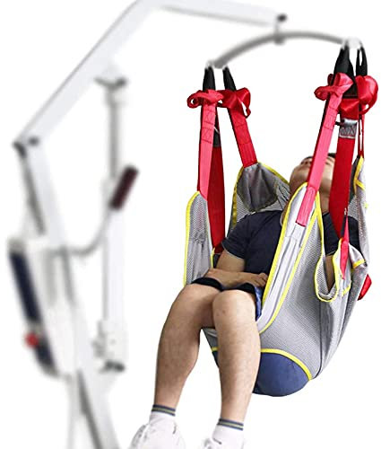 Toileting Sling Patient Lifter, Patient Lifting Hoist Sling Transfer Belt,Medical Transfer Belt Equipment with Head Support,Toileting Hoist Sling,for Transfer From Bed to Wheelchair,Recliner