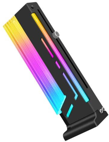 Magnetic 5v Light Argb Gpu Bracket with Synchronization Black | Aluminum Alloy Build, Slidable Adjustable Support, Main Board Software Control, Easy Installation, Graphic Card