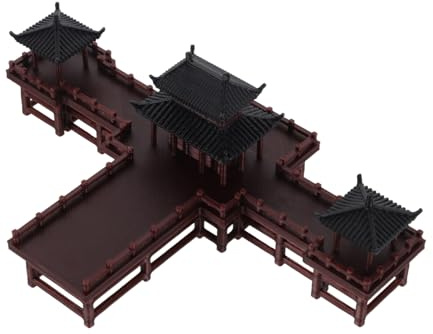 Gadpiparty Miniature Chinese Pavilion Statue Terrarium Ornament for Bonsai Garden and Fish Tank Decor Elegant Ancient Architecture Design Quality Construction Space-saving Micro Landscape