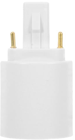 IWOWHERO Adattatore Lampadina G24d a E27 Base a 2 Pin, Materiale Rame Nichelato e Pbt Ignifugo, Resistente al Calore, per Case e Centri Commerciali