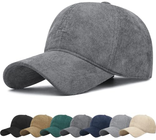Berretto da baseball unisex in velluto a coste regolabile Cappellino Uomo Donne con Visiera Leggero Morbido Cappello Baseball Donne Traspirante Anti-UV polo sport casual tinta unita autunno inverno