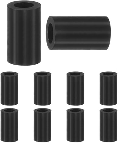 M METERXITY 100 Piezas Arandelas De Nylon 4.2mm DI 7mm De 12mm Negro | Longitud, Arandelas Plásticas Redondas Separadoras No Roscadas/Bulones M4