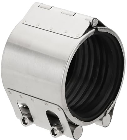 sourcing map Pipe Repair Clamp 4-1/4 OD 106mm-112mm 304 Stainless Steel Leak Sealer Emergency Pipe Repair for Plastic Metal Tubing Water Gas Oil Lines, Silver
