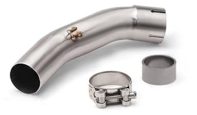 RTSMD Silencieux D'échappement Avant Intermédiaire 51 Mm Modifié pour Duke 125 250 390 Adventure RC390 (2020-2023) Silo D'éChappement(Couleur 1)