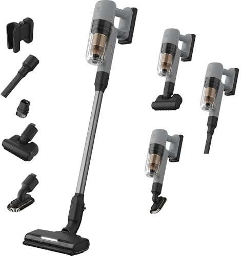 Electrolux Clean 700 Skaftdammsugare EP72AB21UG, Trådlös 2-i-1 Dammsugare för Djurhår, Auto-läge, AllFloor Auto-munstycke med LED, 6-stegs HEPA-filtrering, Upp till 40 min Driftstid, Urban Grey