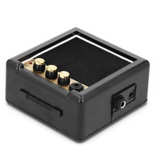 TIKATARER PG 3 3W Gitarrförstärkare, Portabel Minihögtalare för Akustisk och Elektrisk Gitarr Bas Musikinstrumenttillbehör med Volym Tonkontroll Port för Hörlurar