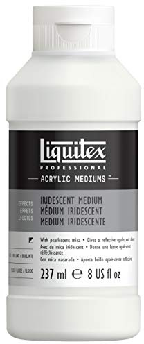 Liquitex 107008 Professional Irisierendes - Perlmutt Medium mit Acrylfarbe und -Medien mischbar, zum Erzielen von metallischen perlmuttartigen Effekten -237ml Flasche