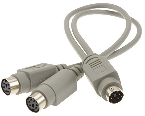 PS/2 Kabelverteiler Y-Adapter 6 Polig mini DIN Männlich Stecker Zum 2 x Weiblich Buchsen Kabel 30 cm
