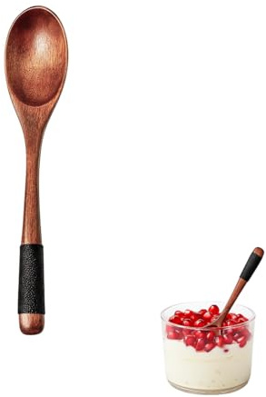 JapanBargain 2686, Kids Spoon Wooden Small Spoon for Yogurt Snack Ice Cream, 5-1/4 inch