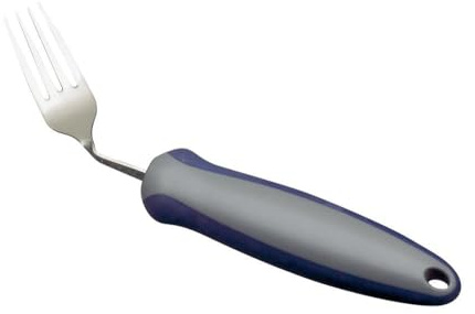 Homecraft Couverts Newstead, fourchette pour gaucher Ustensile pour les personnes âgées, les personnes handicapées, la maladie de Parkinson et l'arthrite, mangez plus facilement, prise anti-dérapante