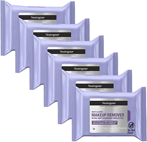 Neutrogena Makeup Remover Cleasing Towelettes, Night Calming, 25 Count
