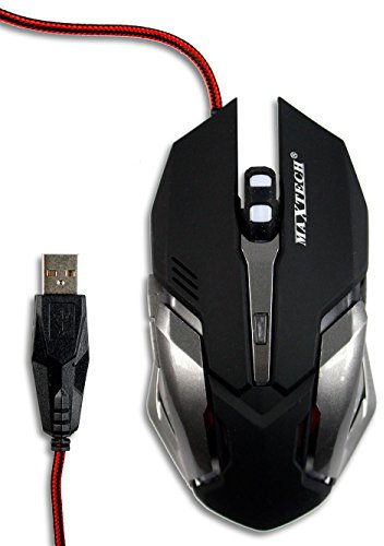 Vetrineinrete® Mouse da Gioco Gaming con luci RGB 6 Tasti precisione DPI Struttura Ovale velocità Online Game Giochi per pc Computer Notebook 13.5 x 7 cm M-GM002 C3