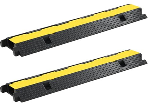 vidaXL 2x Dossi Passacavi 1 Canale in Gomma 100 cm Modulare Guida Cavi Cavetti