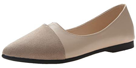 Shoes Women Splice Colour Flats Fashion Pointed Toe Ballerina Ballet Flat Slip On