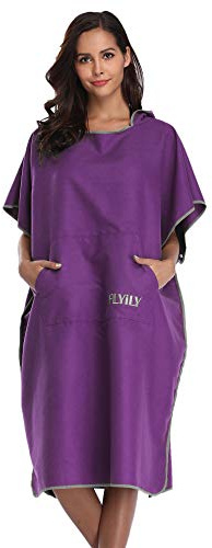 FLYILY Surf Poncho Mobile Umkleide Umkleidehilfe und Kuscheliger Bademantel in Einem Modisch und Nützlich