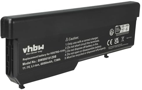 vhbw Akku Ersatz für Dell PP36L, T112C, T114C, T116C, Y022C für Notebook (6600mAh, 11,1V, Li-Ion)