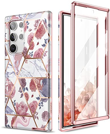 SURITCH Funda para Samsung Galaxy S22 Ultra [Protector de Pantalla Incorporado] 360 Grados Estuche Protector de Parachoques Resistente a Prueba de Golpes para Samsung Galaxy S22 Ultra 5G Vistoso