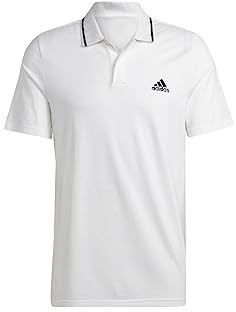 adidas Herren Essentials Piqué Small Logo Polo Shirt, White, XL