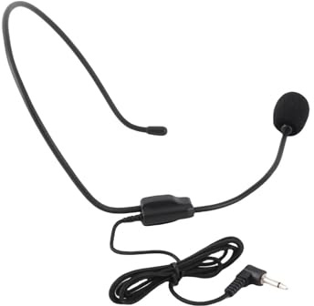 Mini Microfono, Mini Microfono a Condensatore con Cavo Montato Sulla Testa da 3,5 Mm MIC per Altoparlante Amplificatore Vocale