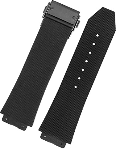 KAVJU Uhrenarmband für Hublot Big Bang Silikon, 25 x 19 mm, wasserdicht, Herren-Uhrenarmband, Kette, Uhrenzubehör, Gummi-Uhrenarmband