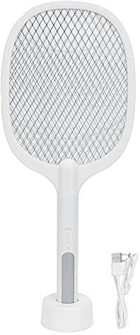 Haofy Tapette et Tueur électrique 2 en 1, Anti-Insectes avec Source de Lumière à 360 Degrés et Réseau électrique 3000 V pour Une Utilisation à Domicile et au Bureau