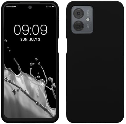 kwmobile Carcasa Compatible con Motorola Moto G14 Funda - Case TPU y Silicona antigolpes - Apto Carga inalámbrica - Negro