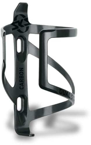SKS GERMANY Dual SC LH Porte-Bouteille pour vélo (Porte-gobelet en polycarbone, Retrait latéral, pour Petits Cadres, léger et Stable, pour Toutes Les Bouteilles de vélo courantes, 29 g), Noir