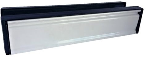 12 Letter Box White, Draught Proof Brushes, White UPVC Postal Letterbox, Telescopic Sleeved Letter Box with 40-80mm Door Thickness