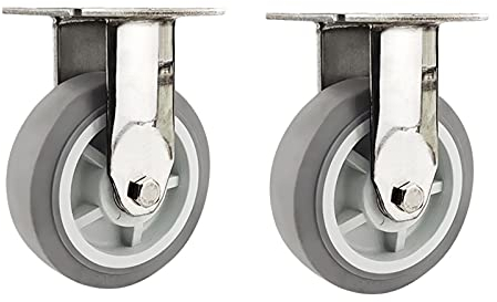 Generic Hochleistungs-Lenkrollen aus Edelstahl, optionale Bremsen, 4/5/6/8 Zoll (100/125/150/200 mm), Bockrollen, Transportrollen, Möbelersatzrollen, 2er-Set