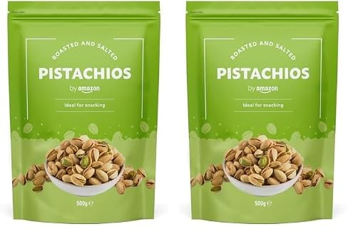 By Amazon Pistachos tostados y salados, 500g (Paquete de 2)