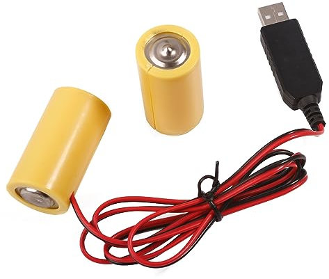 Oadnijuie Lot de 2 piles LR14 3 V LR14 - Pour remplacer les piles V C - Jouet LED - Télécommande