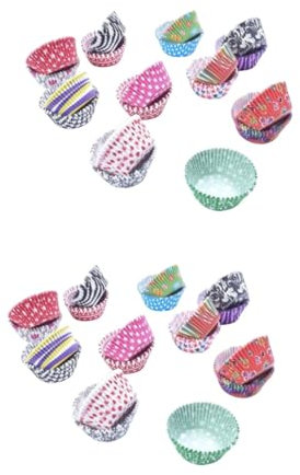 Cabilock 800 Piezas molde para magdalenas para envoltorios de dulces titular de la magdalena bombona toppers para tartas taza de papel para hornear revestimiento de magdalenas